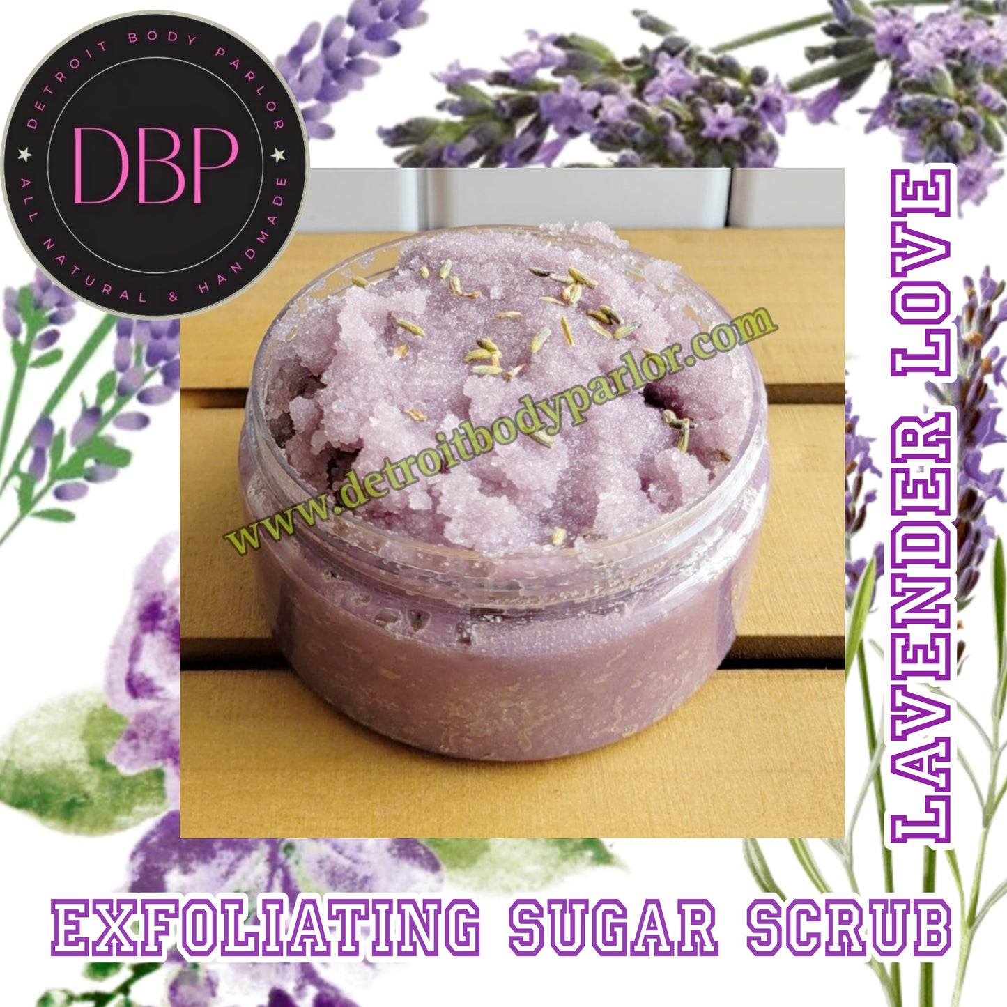 Lavendar Stress Relief Sugar Exfoliating Face & Body Scrub