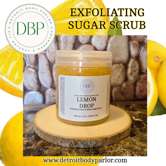 Lemon Drop Sugar Exfoliating Face & Body Scrub