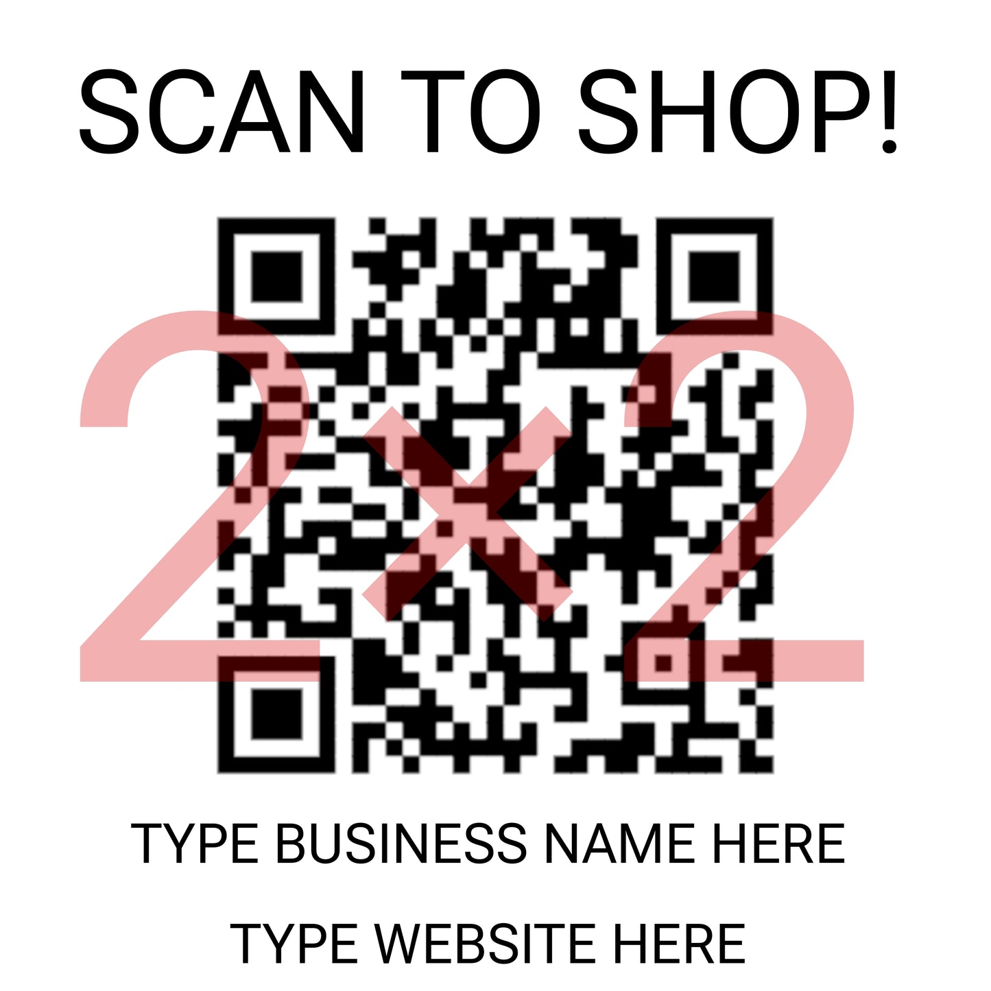 SCAN TO SHOP STICKER LABELS
