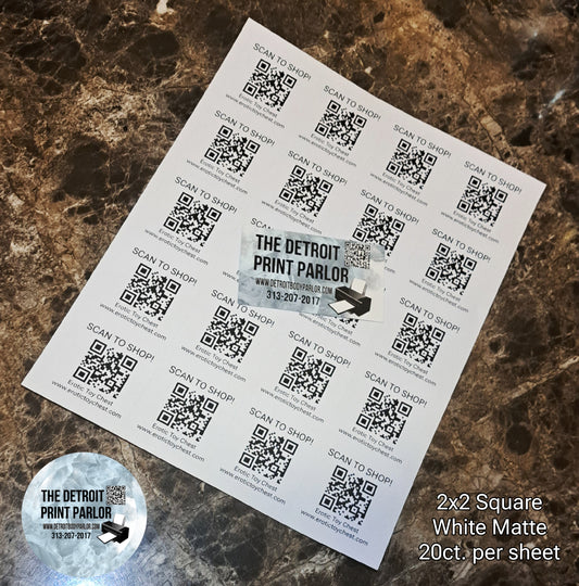 SCAN TO SHOP STICKER LABELS