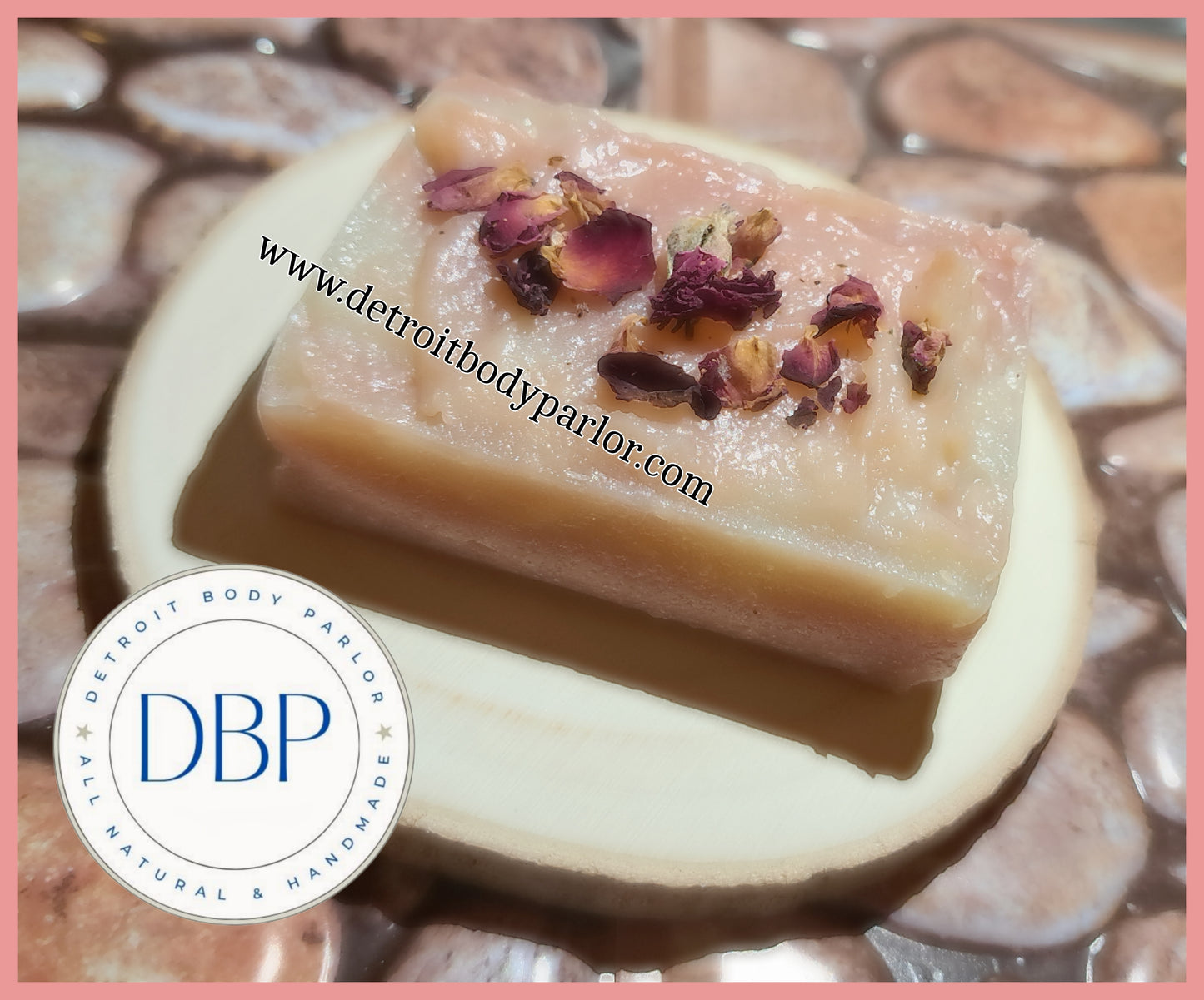 Peppermint Rose Natural Soap Bar