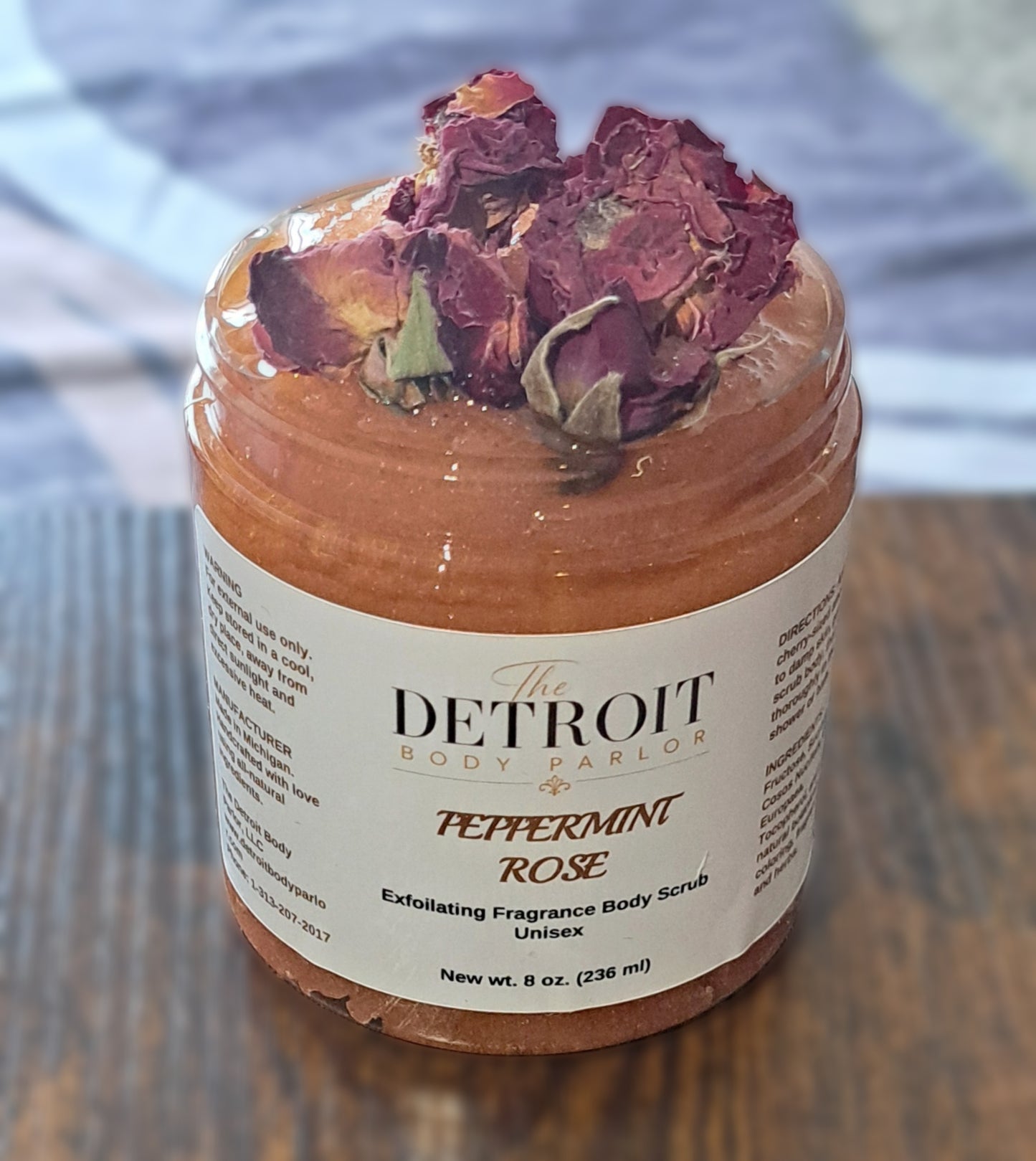 Peppermint Rose Sugar Exfoliating Body Scrub