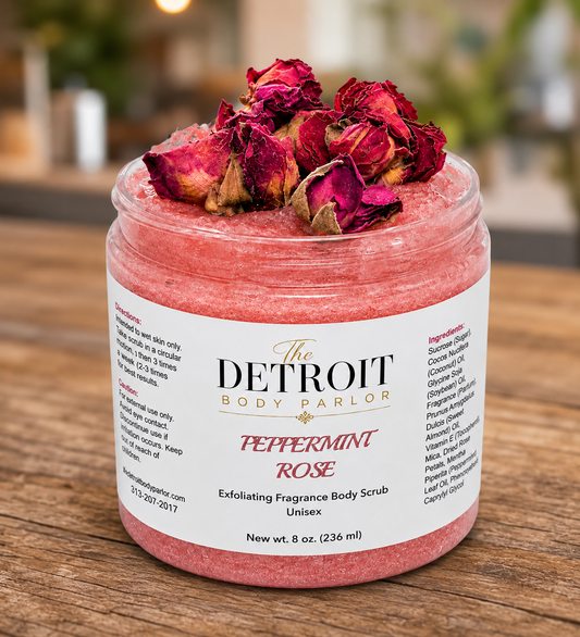 Peppermint Rose Sugar Exfoliating Body Scrub