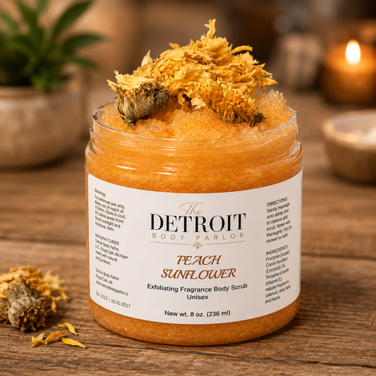 Peach Sunflower Sugar Exfoliating Body Scrub