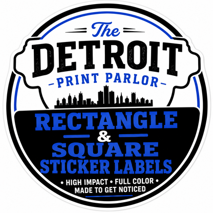 RECTANGLE & SQUARE STICKER LABELS - SAME DAY