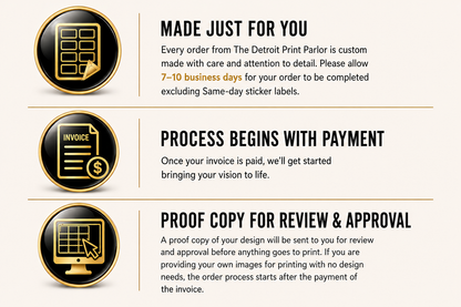 RECTANGLE & SQUARE STICKER LABELS (SAME DAY - ALL SIZES)