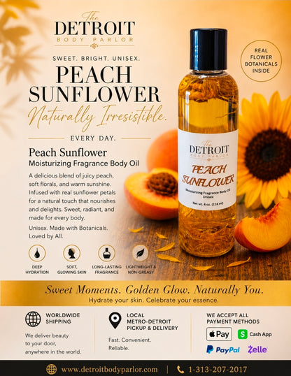 Peach Sunflower Moisturizing Fragrance Body Oil (Unisex)